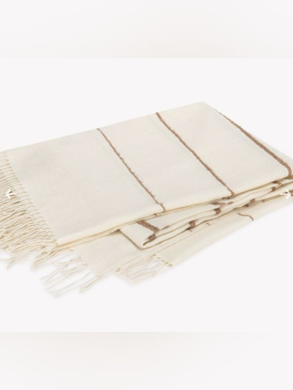 Matouk Home Amelia Stripe 100% Baby Alpaca Throw 54''x 66''
